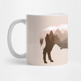 Dramabite Bison Buffalo Double Exposure Surreal Wildlife Native Animal Mug